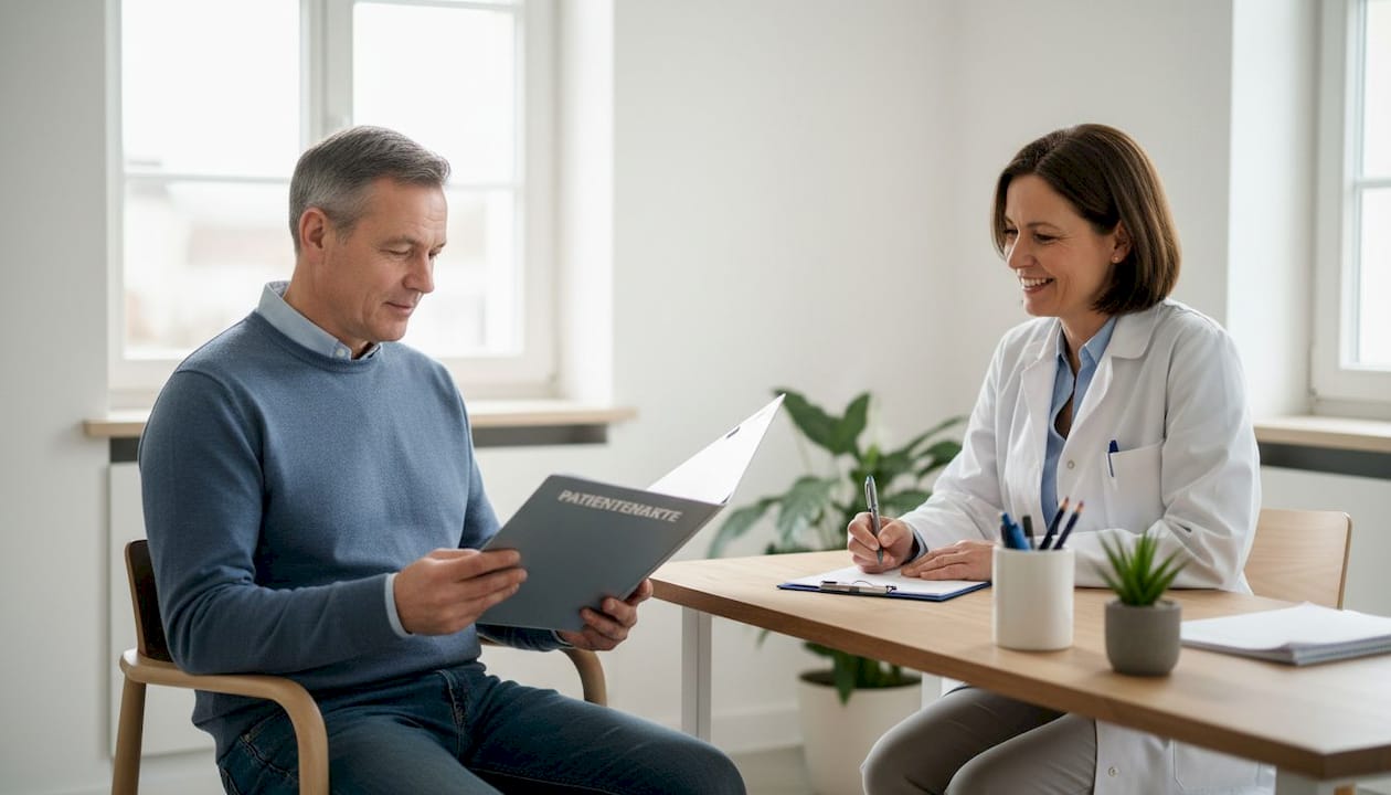 Cannabis-Beratung: Ein vertrauensvolles Gespräch zwischen Arzt und Patient